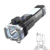 Portable Rechargeable Torch LED Flashlight Long Distance Beam Range with Power Bank, Hammer and Strong Magnets,Car Rescue Torch