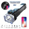 Portable Rechargeable Torch LED Flashlight Long Distance Beam Range with Power Bank, Hammer and Strong Magnets,Car Rescue Torch - Image 2