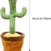 USB Charging Dancing Talking Cactus Toy Wiggle & Singing Recording Repeat What You Say Funny Education Toys for Babies with LED Light for Home Decor,Multicolor - Image 4