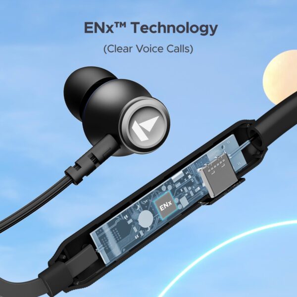 boAt Rockerz 245 v2 Pro Wireless in Ear Neckband with Up to 30 hrs Playtime, ENx Tech, ASAP Charge, Beast Mode, Dual Pairing, Magnetic Buds,USB Type-C Interface&IPX5(Active Black) - Image 2